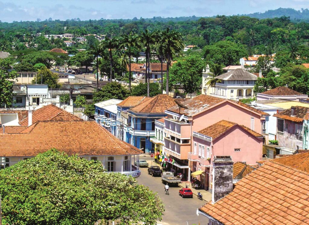 Vista de São Tomé e Princípe